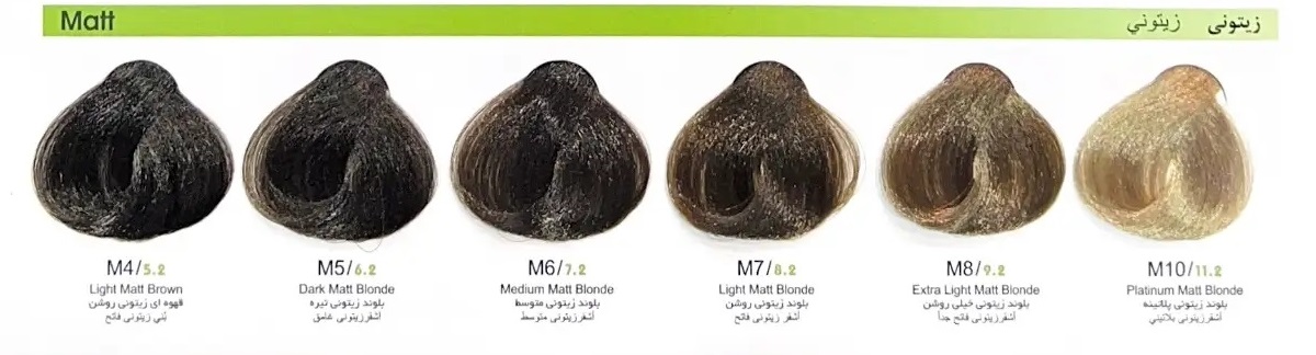 رنگ موی بیو داکس سری زیتونی