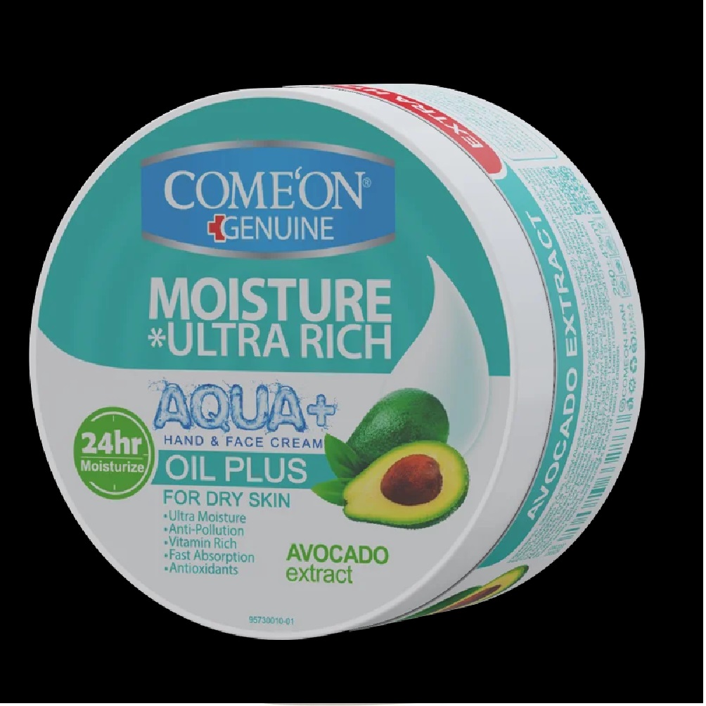 کامان، کرم مرطوب کننده آووکادو مدل Aqua Plus مناسب پوست خشک حجم 250 میلی لیتر